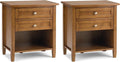 SIMPLIHOME Warm Shaker Solid Wood 24 inch Wide Transitional-Style Bedside by SimpliHome