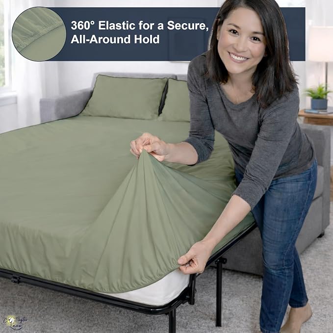 Cottington Lane Sleeper Sofa Sheets Queen Size, 4 Piece Premium Quality 100% - Image 4