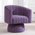 Swivel Accent Barrel Chair, Cute Comfy Small Round 360° Arm Chair. Velvet Club by YUUIJOAA