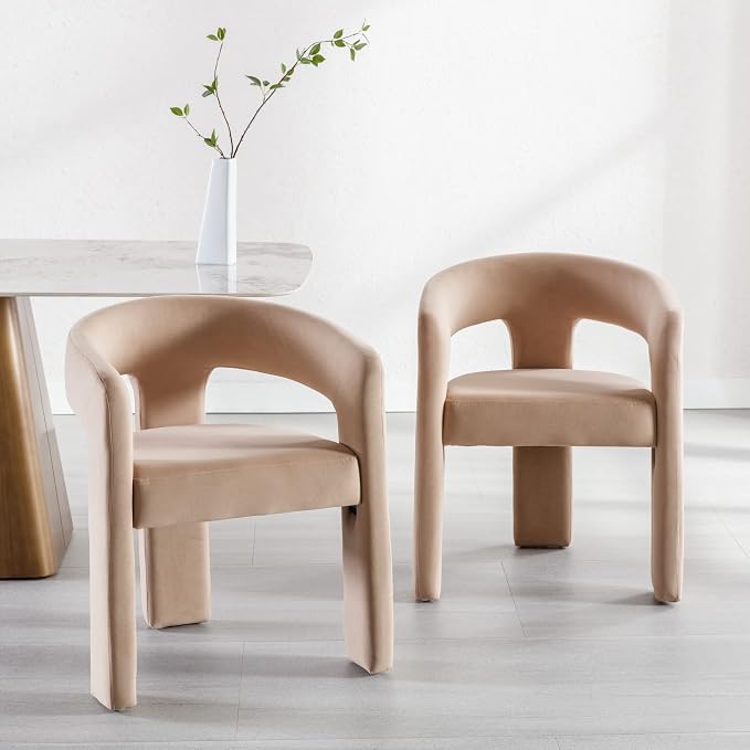 BESTANO Modern Velvet Fabric Upholstered Dining Chairs - Image 2