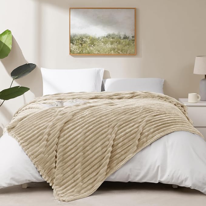 HIMEET Linen Ribbed Queen Size Blanket - Image 7