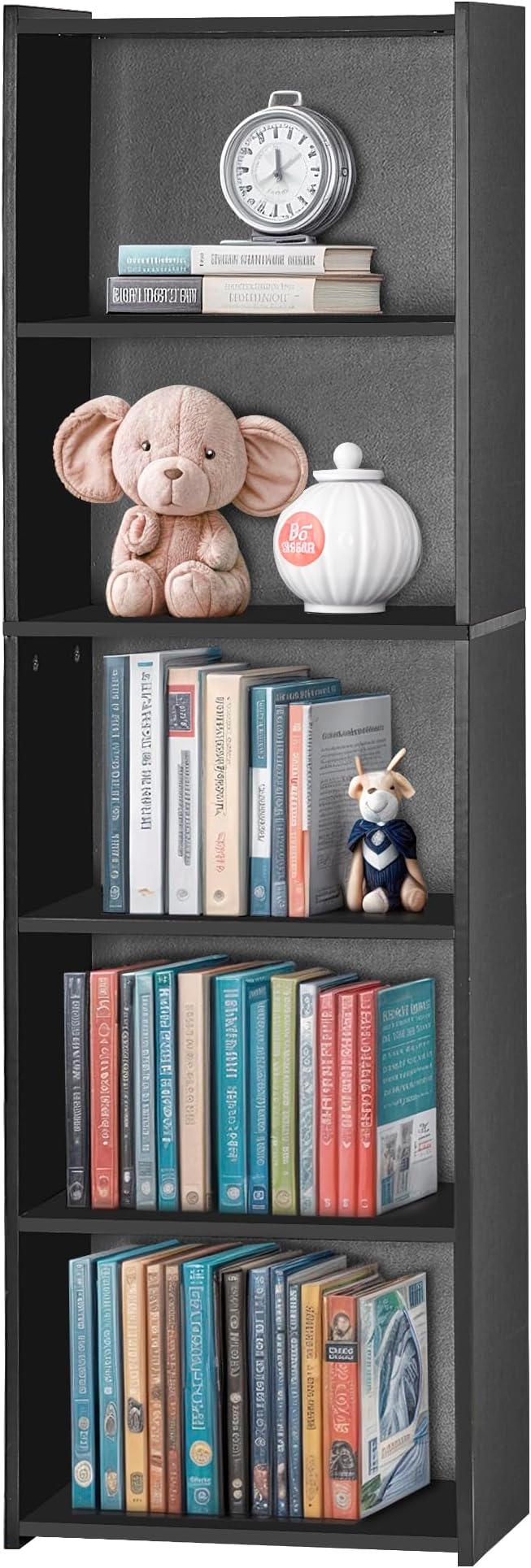 5 Tier Open Bookshelf, 52 Inch Bookcase Storage Rack - Image 6