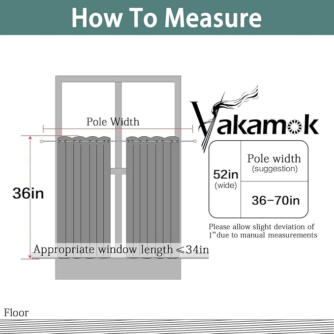 Yakamok 36 Inch Short Blackout Curtains Panels - Image 7