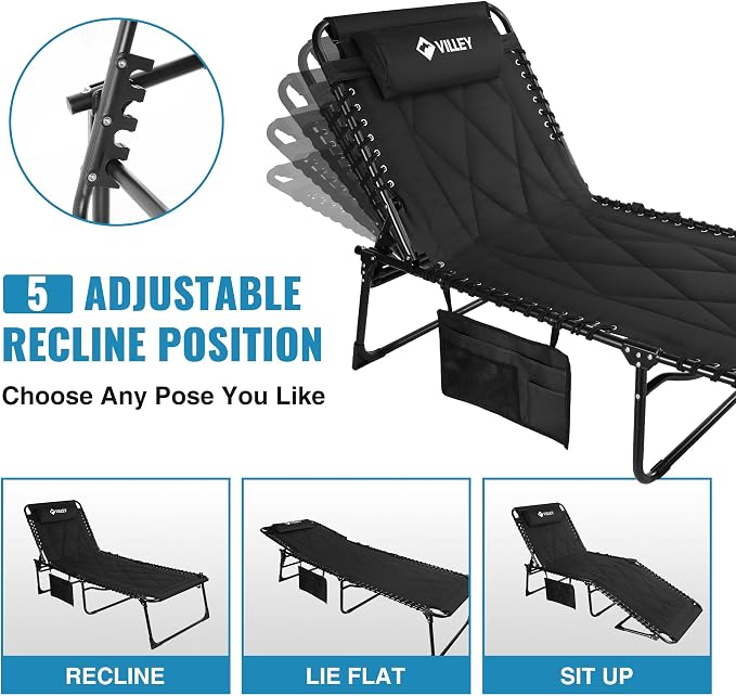 VILLEY Oversized Padded Chaise Lounge - Image 4
