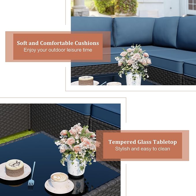 JAMFLY Patio Furniture Sets, 5-Piece Outdoor Patio Furniture - Image 4