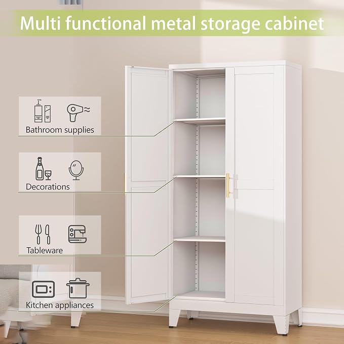 GAIOUS Metal Pantry Cabinet, Kitchen Pantry Storage Cabinets - Image 4