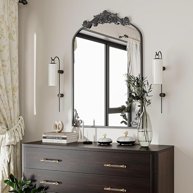 VooBang 26x38 inch Vintage Arched Bathroom Mirror - Image 8