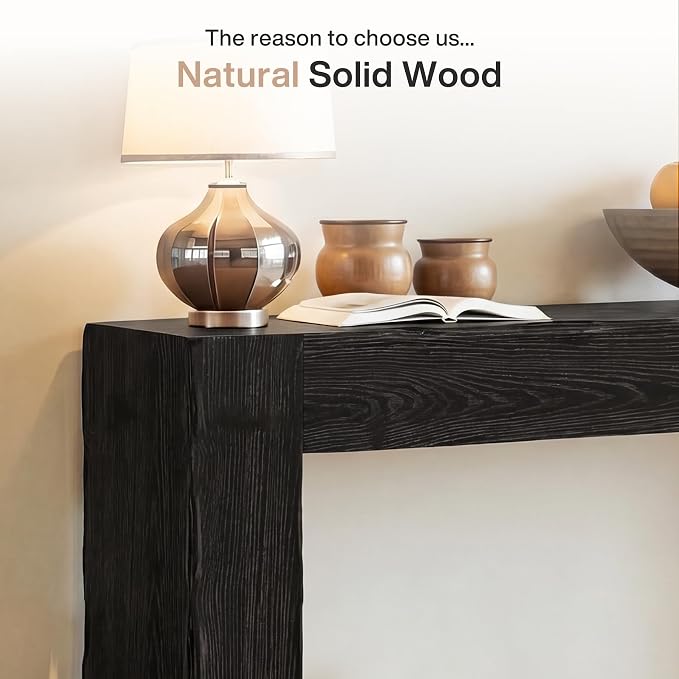 Tribesigns 63-Inch Solid Wood Console Sofa Table, Farmhouse Long Entryway Table - Image 7