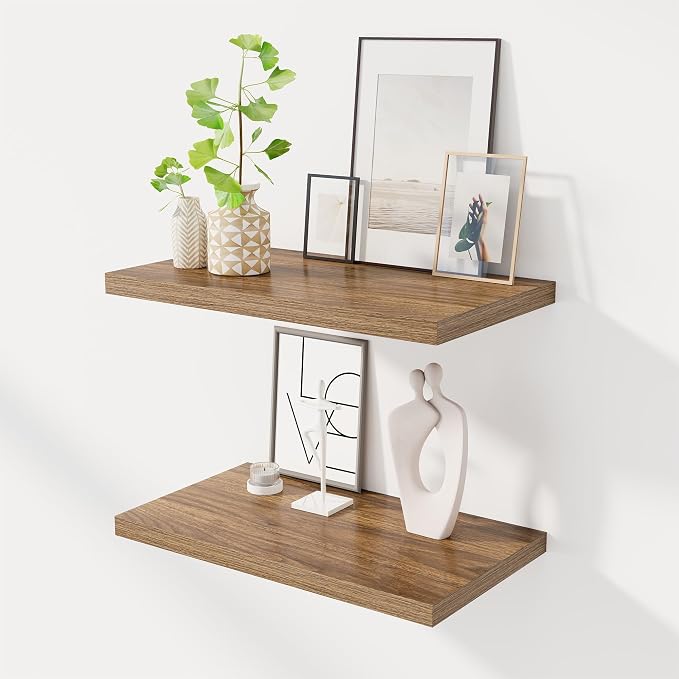 Dreamland 24" Floating Shelves for Wall, Wall-Mounted Shelves for Bedroom by Dreamland