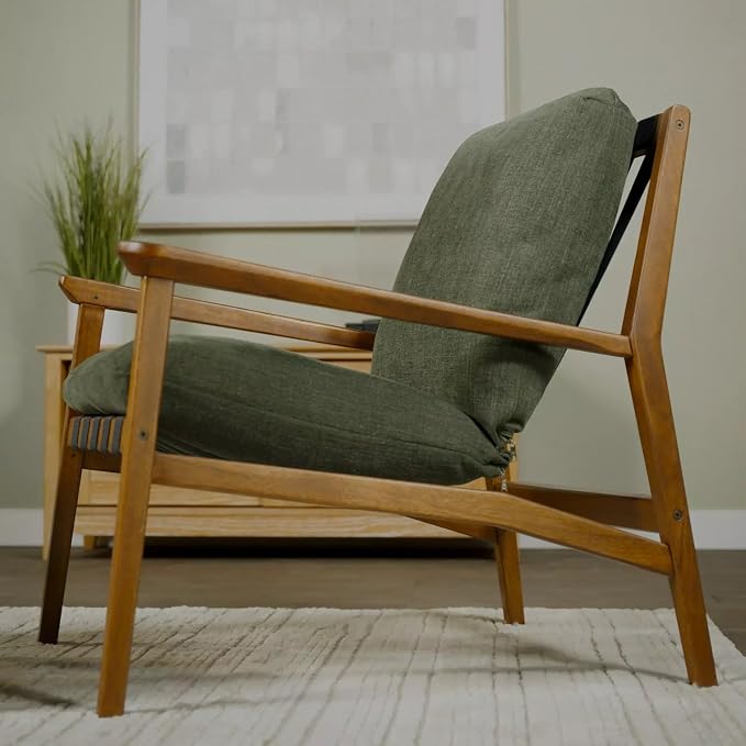 Grain Wood Furniture Solid Wood Mid Century Lounge Chair by GrainWoodFurniture