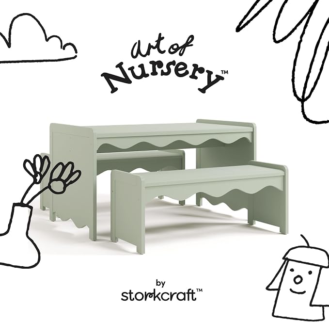 Storkcraft Casablanca Montessori Indoor Kids Table & Bench Set – Premium Kids - Image 8