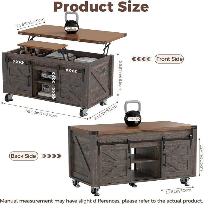 Turosur Lift Top Coffee Table - Image 2