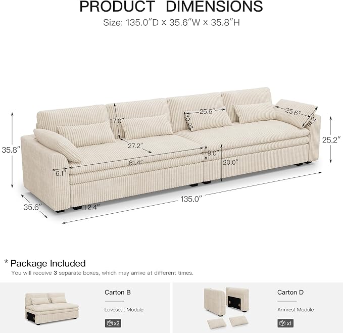 Belffin Large Modular Sectional Sofa - Image 2