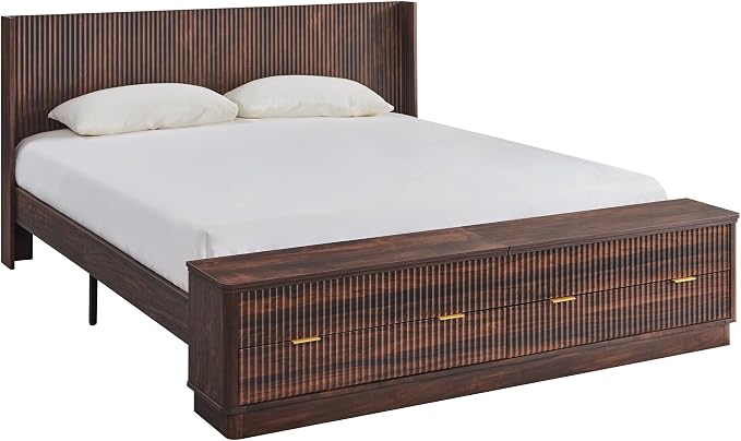 T4TREAM Fluted King Size Bed Frame - Image 7