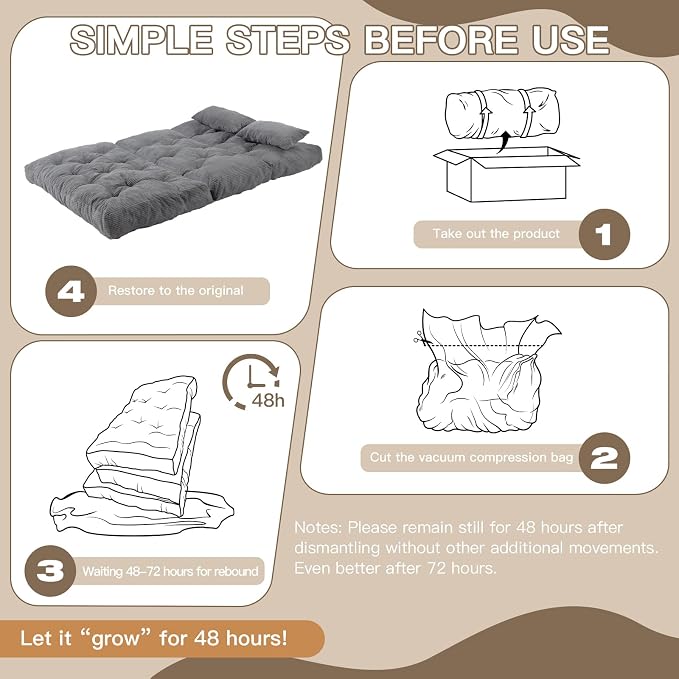 Folding Sofa Bed, Convertible Sleeper Chair - Image 8
