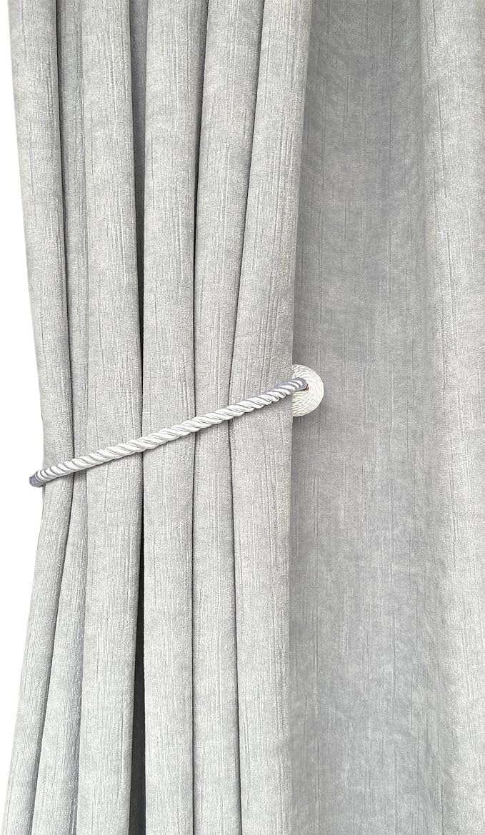 Melaluxe 4 Pack Magnetic Curtain Tiebacks, Decorative Curtain Holdbacks - Image 4