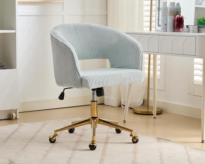 KCC Home Office Chair Swivel Desk Chair Accent Armchair Upholstered Modern - Image 2
