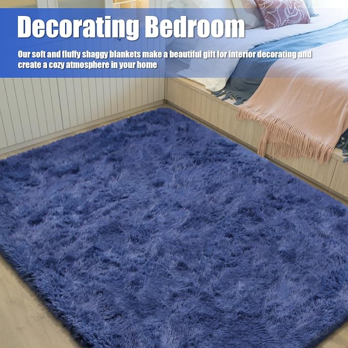 Shag Area Rug for Bedroom 5x8, Soft Fuzzy Rug Non-Shedding Indoor Plush Carpet - Image 6