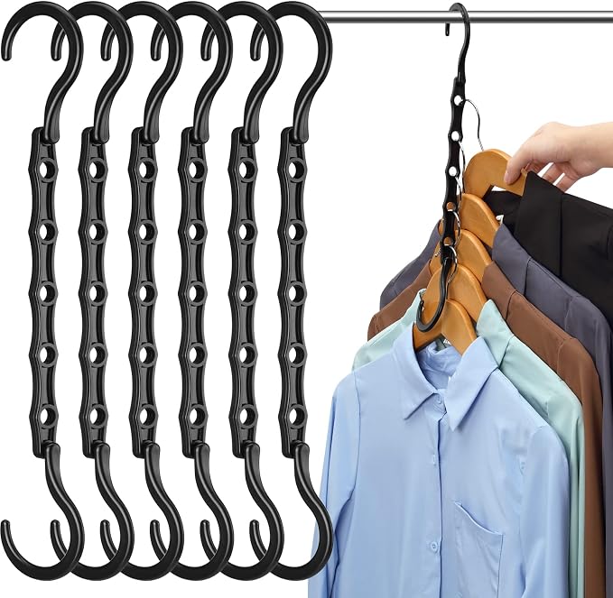 AMKUFO Hangers-Space-Saving 8 Pack Space-Saver, College-Dorm-Room-Essentials by AMKUFO