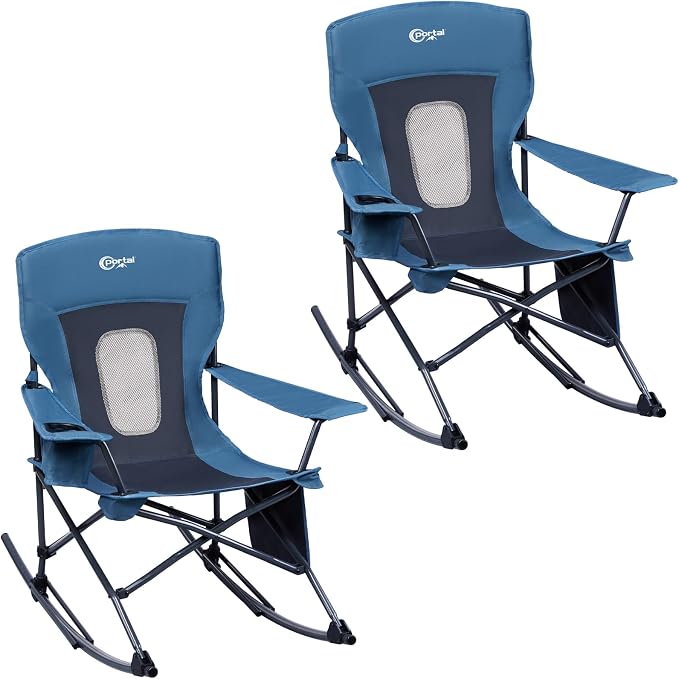 Portal Outdoor Rocking Chair Camping Folding Portable Rocker by PORTAL