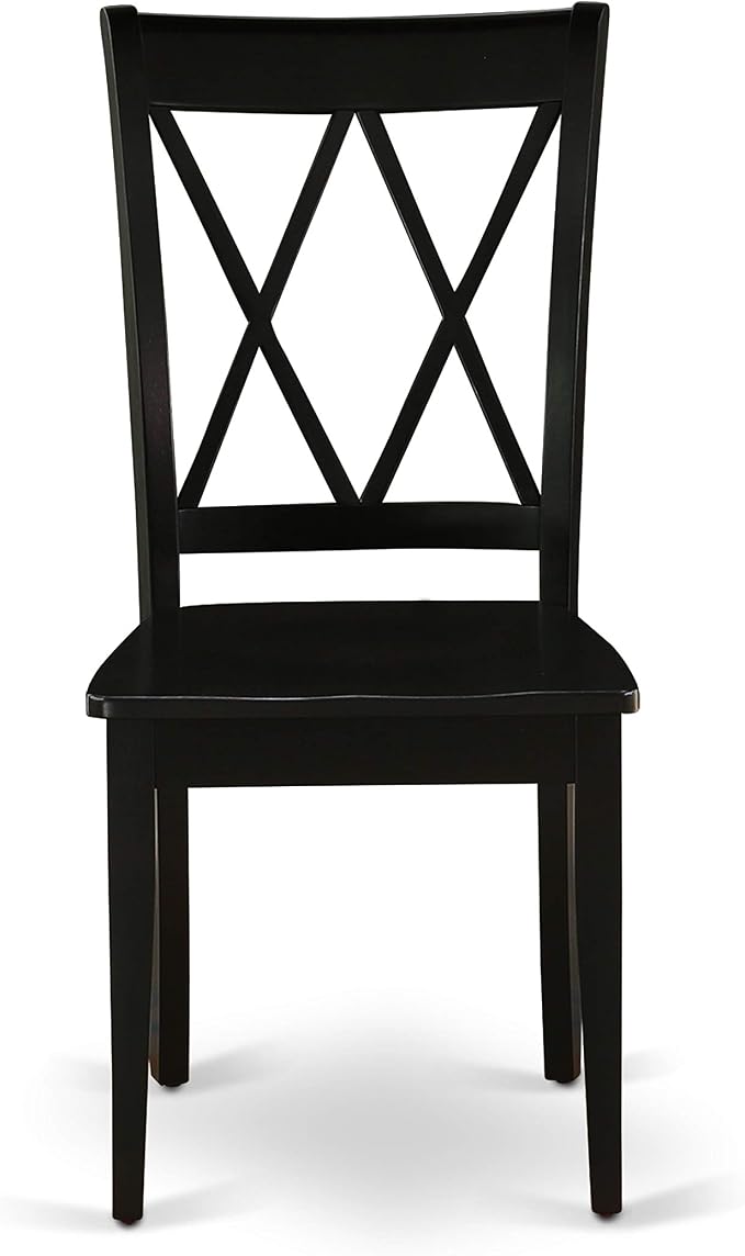 East West Furniture CLC-BLK-W Clarksville Dining Chairs - Image 4