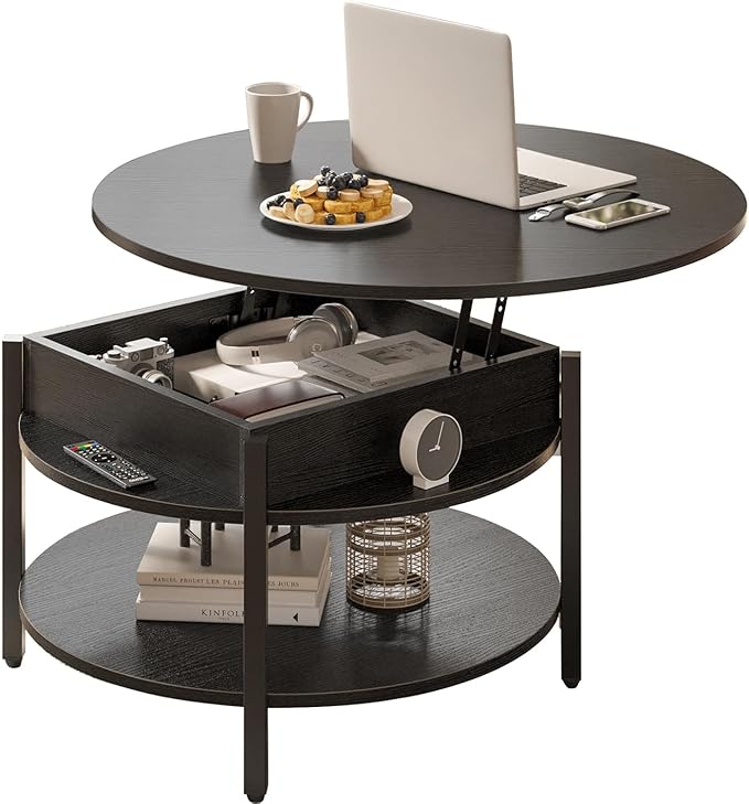FABATO Round Lift Top Coffee Table by FABATO