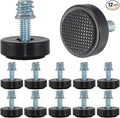 M6 Adjustable Furniture Leveler, 12 Pack Rubber Leveling Feet Screws in Threaded by DIYfurniturerepairtools
