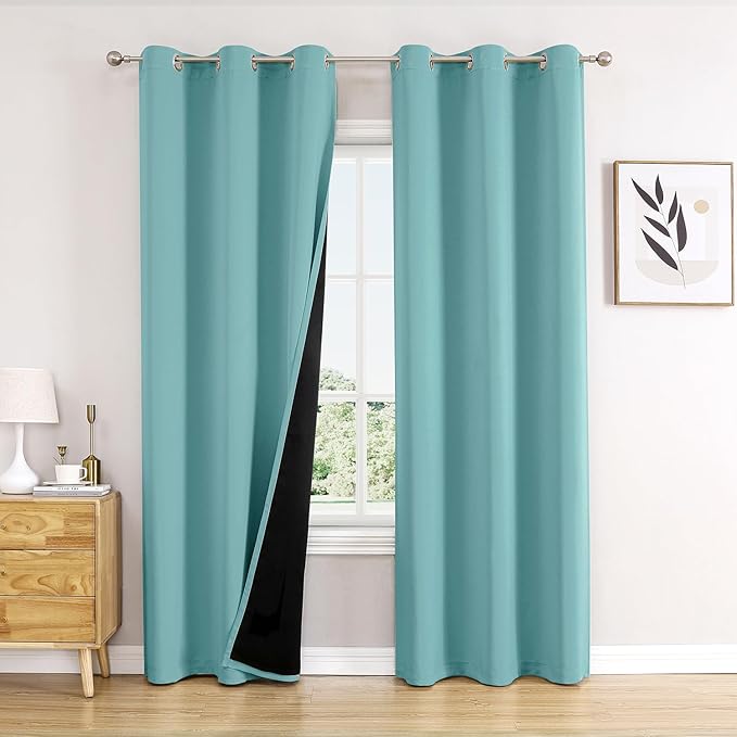 ChrisDowa 100% Blackout Curtains 72 inch Long by ChrisDowa
