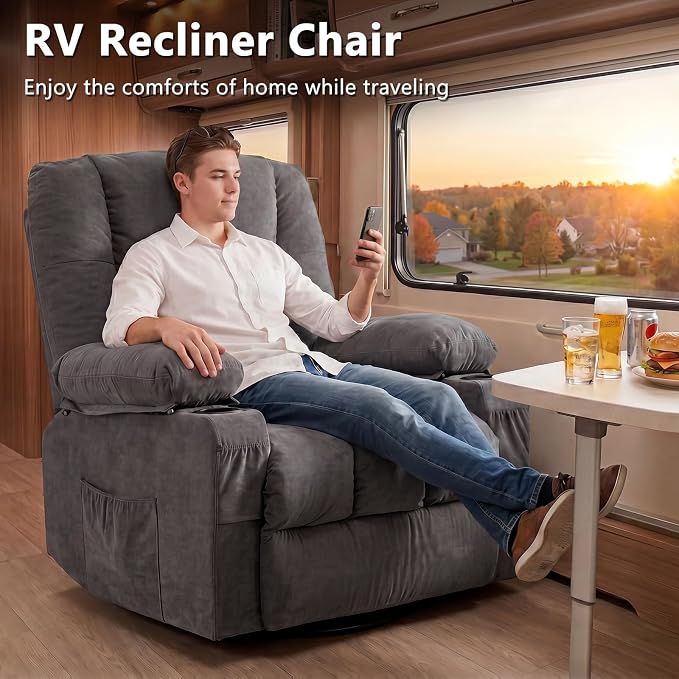 Swivel Rocker Recliner Chair - Image 7