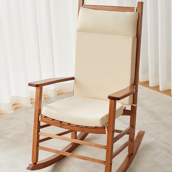 Waterproof Rocking Chair Cushions Outdoor & Indoor, Wooden Rocking Chair Pads by WEOAVRY