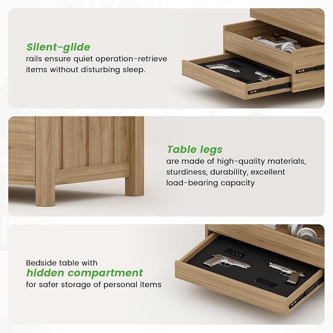 HNEBC Nightstand with Gun Drawer - Image 6