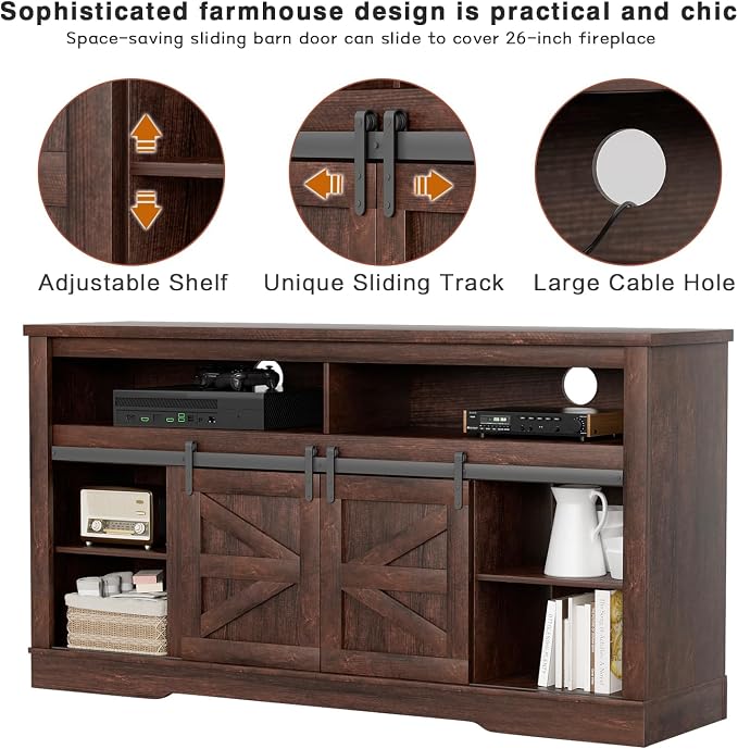 YESHOMY Fireplace TV Stand for Television up to 65+ Inch - Image 6