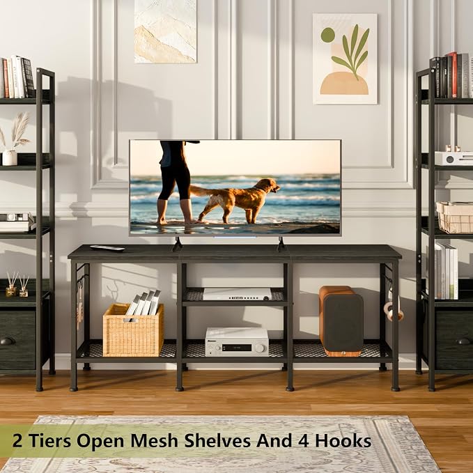 Furologee TV Stand for TVs up to 55 Inch, Entertainment Center - Image 3