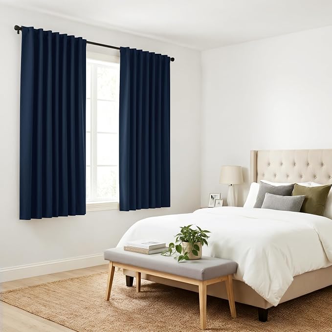 PONY DANCE Navy Blackout Curtains - Image 8