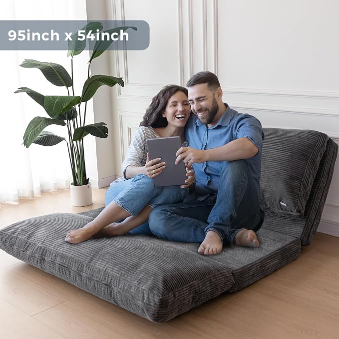 MAXYOYO Folding Sofa Bed, Extra Thick and Long Floor Sofa Convertible Sleeper - Image 9