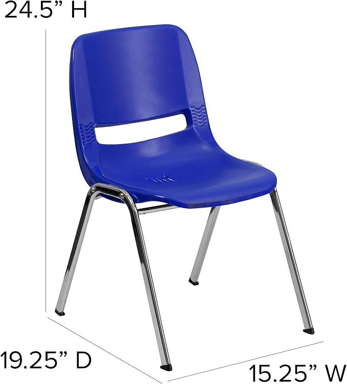 Flash Furniture HERCULES Series 440 lb. Capacity Kid's Navy Ergonomic Shell - Image 3