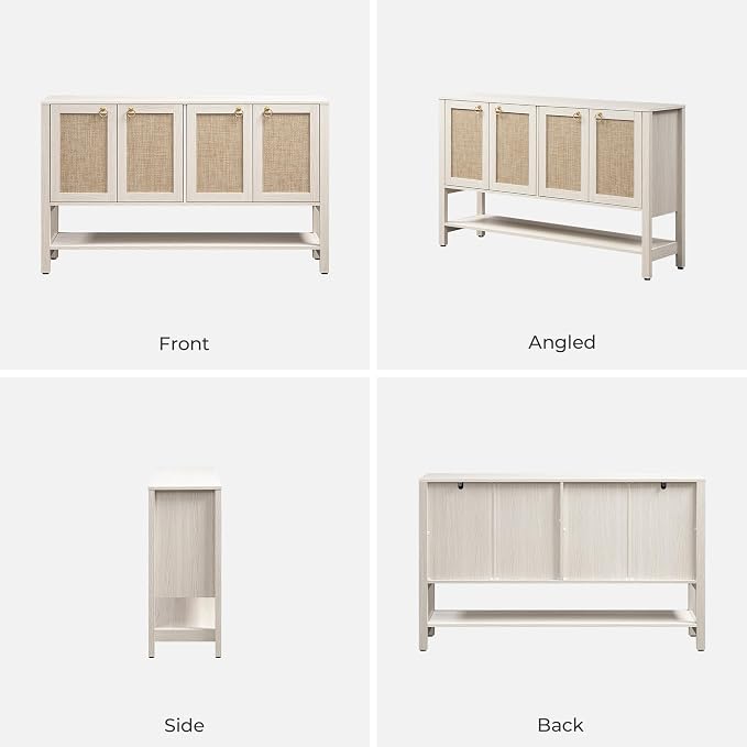 SICOTAS Rattan Sideboard Buffet Cabinet - Image 9
