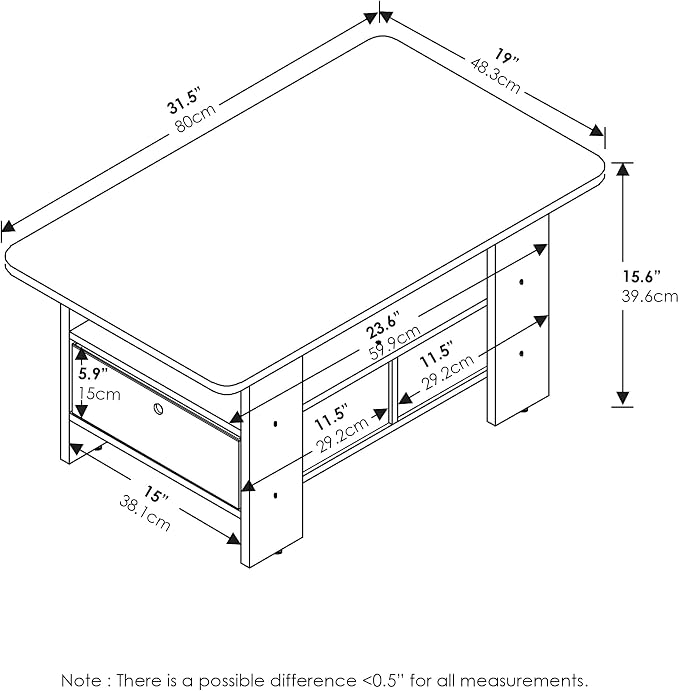 Furinno Andrey Coffee Table - Image 3