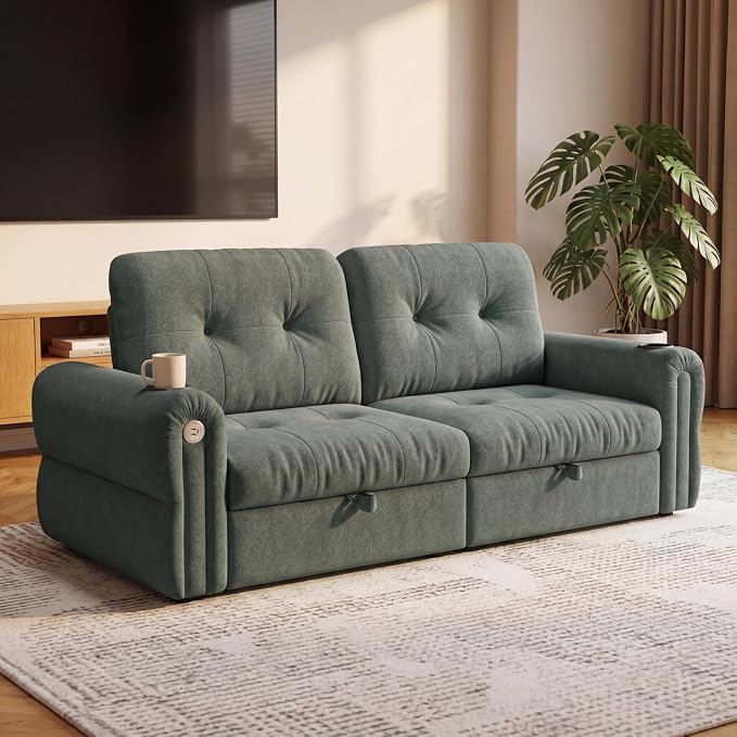 Convertible Couches, Queen Size Pull Out Sofa Bed - Image 10