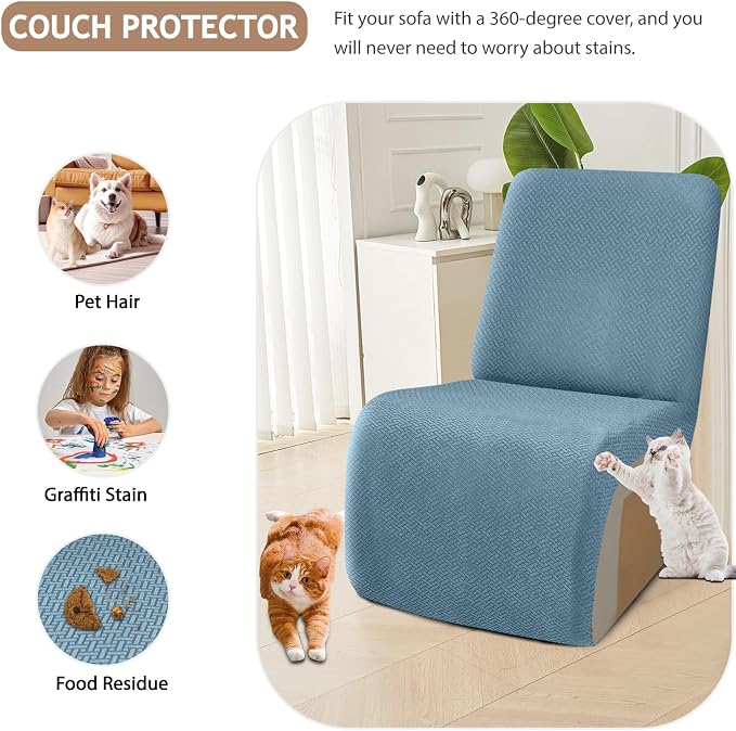 ALIECOM 100% Waterproof Recliner Sectional Couch Covers L Shape Stretch Corner - Image 6