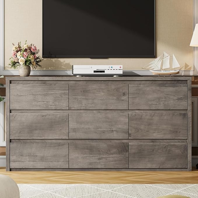 GarveeHome 9 Drawer Dresser for Bedroom, Wide Modern Chest of Drawers, Large - Image 3