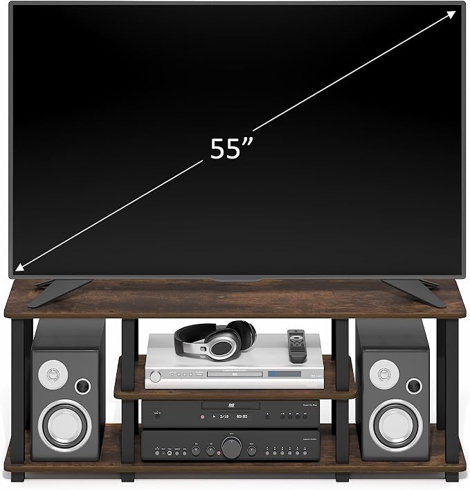 Furinno Turn-S-Tube TV Stand, 3-Tier Toolless Assembly Entertainment Center - Image 5