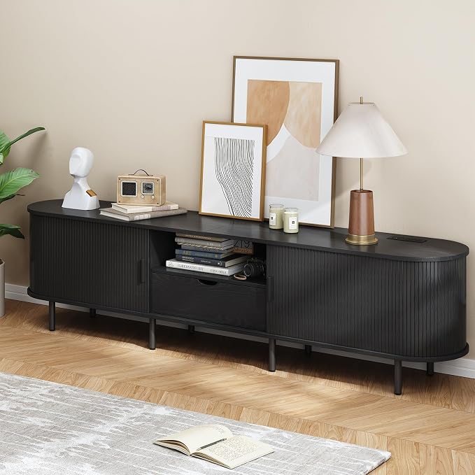 ONBRILL 86.6" TV Stand with Power Outlet - Image 7