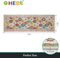 HEBE Hallway Runner Rug 2'x6' Washable Vintage Distressed Area Rugs Non Slip - Image 2