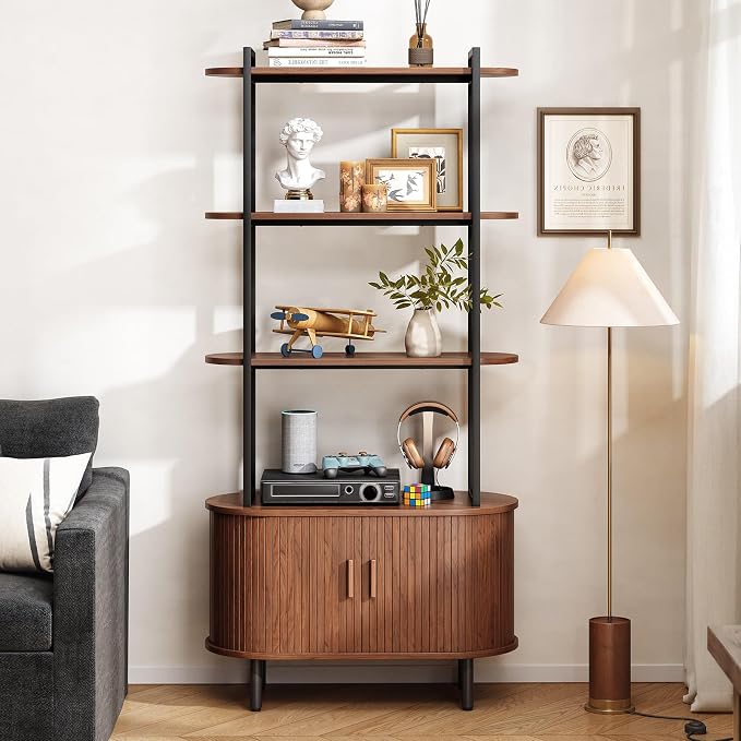 ONBRILL 71" Tall Bookshelf, 4-Tier Book Shelf - Image 7
