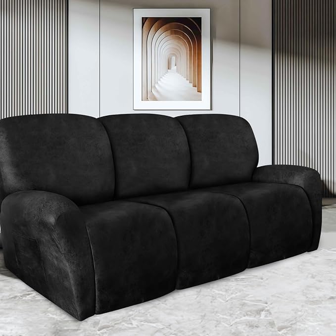 ANARACHON Recliner Couch Cover Leather Look Recliner Sofa Covers - Image 2