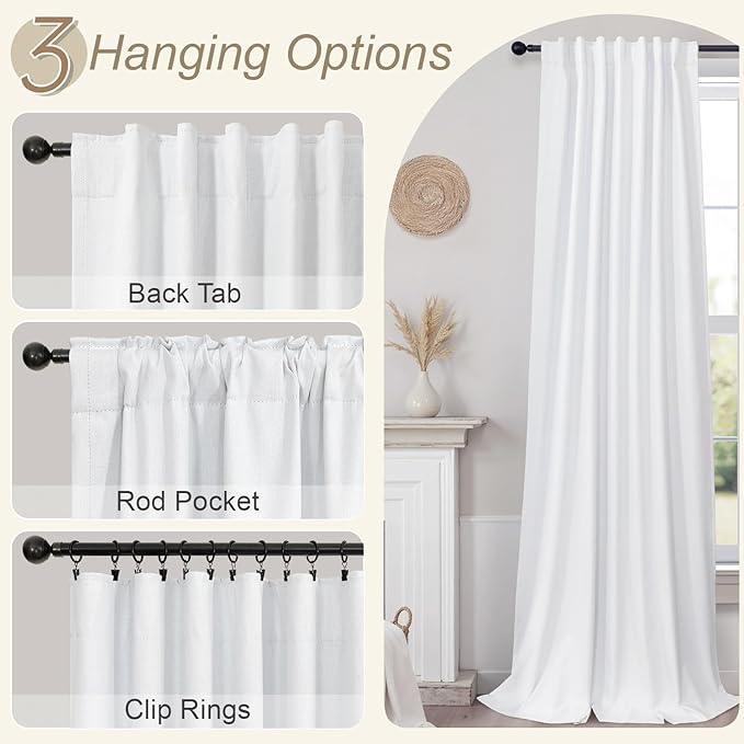 Complete Blackout 90 Inch Curtains Rustic Closet Extra Wide Curtains 2 Panel - Image 6