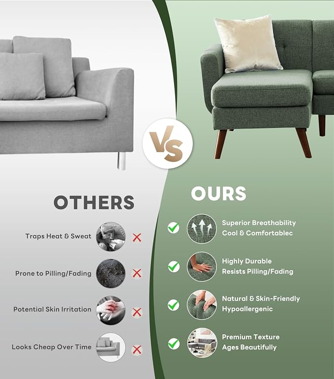 Tbfit L Shaped Couch Sofa, 3 Seater Sofas - Image 7