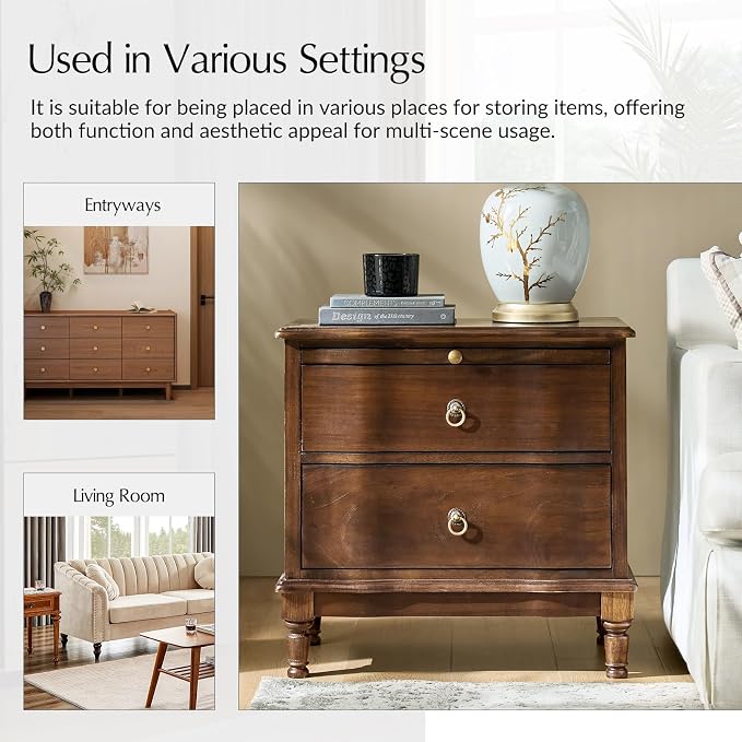 HULALA HOME Solid Wood Storage End Tables - Image 6