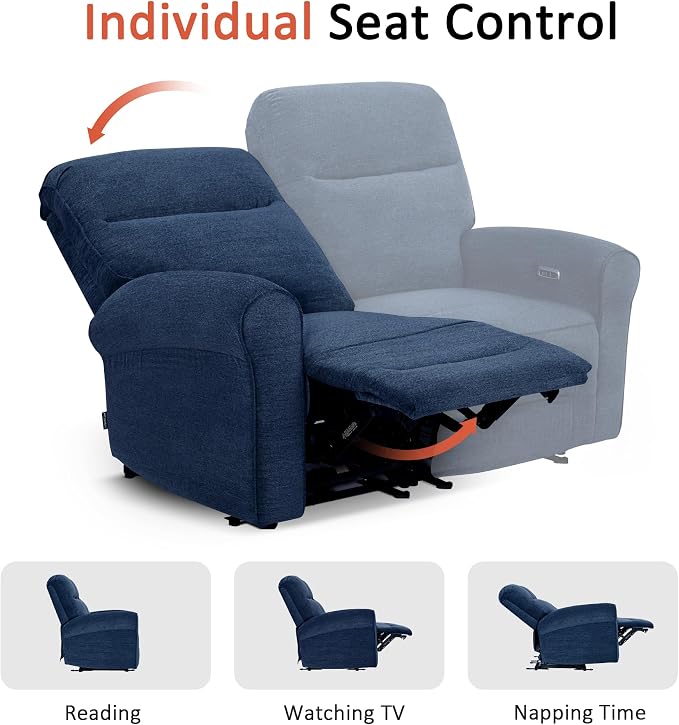 MCombo 64.6" Wall Hugger Power Loveseat Recliner Sofa - Image 8